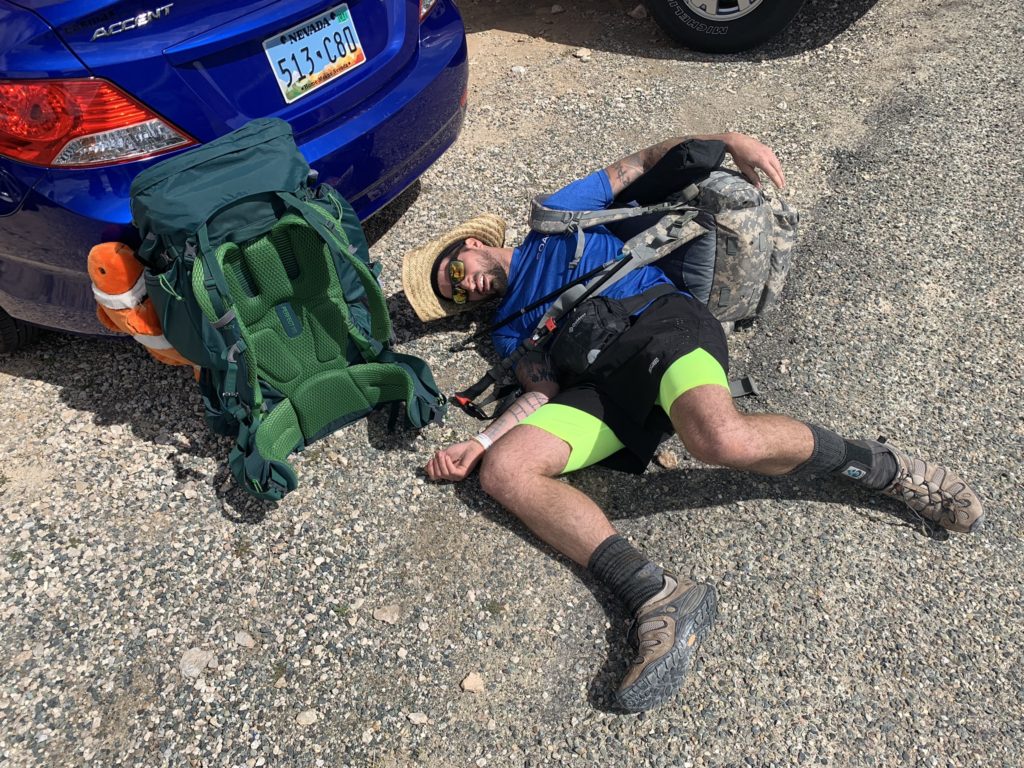 falling down after hiking out of Havasu Falls